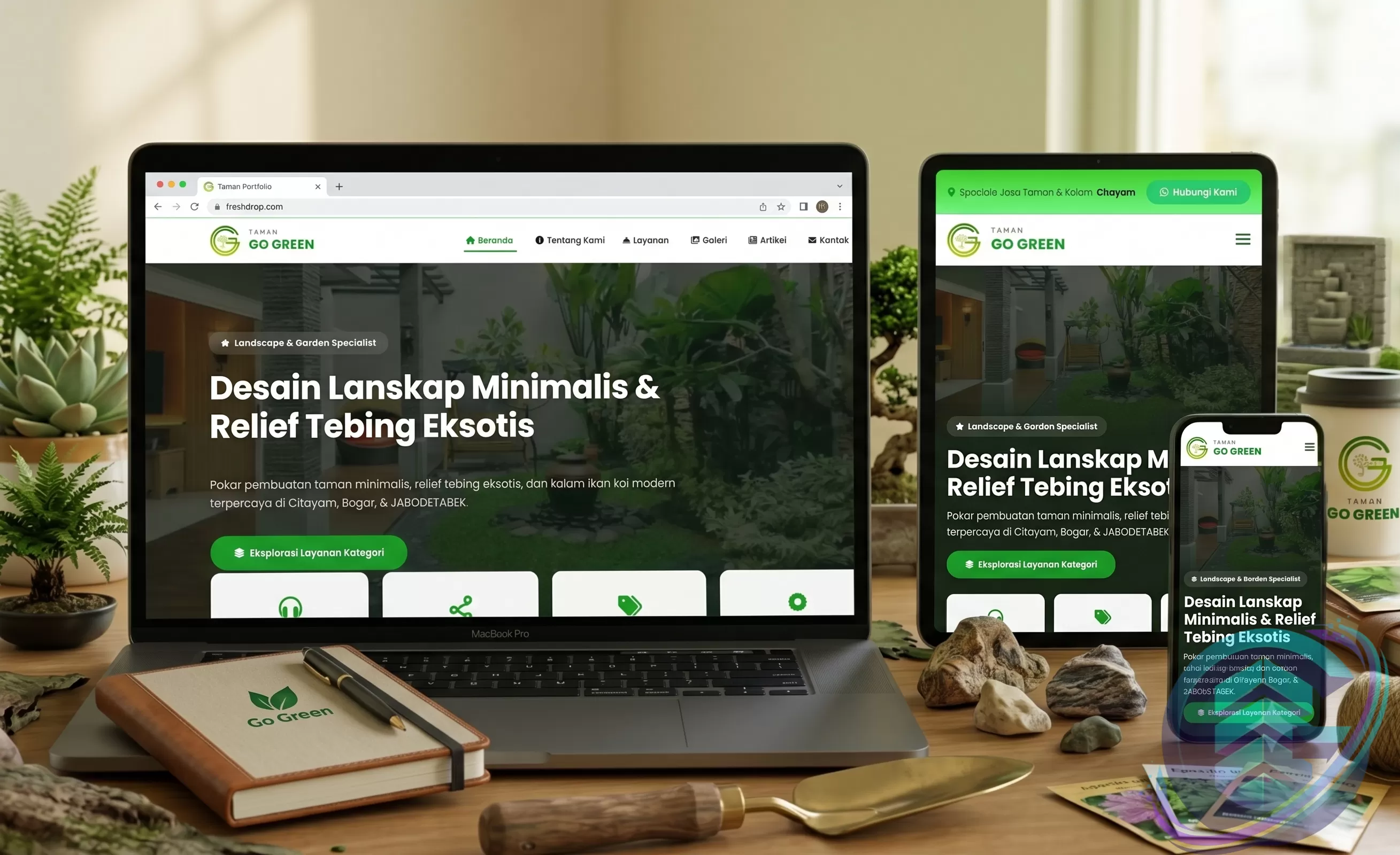 Go Green Website Company Profile & Jasa Pembuatan Taman