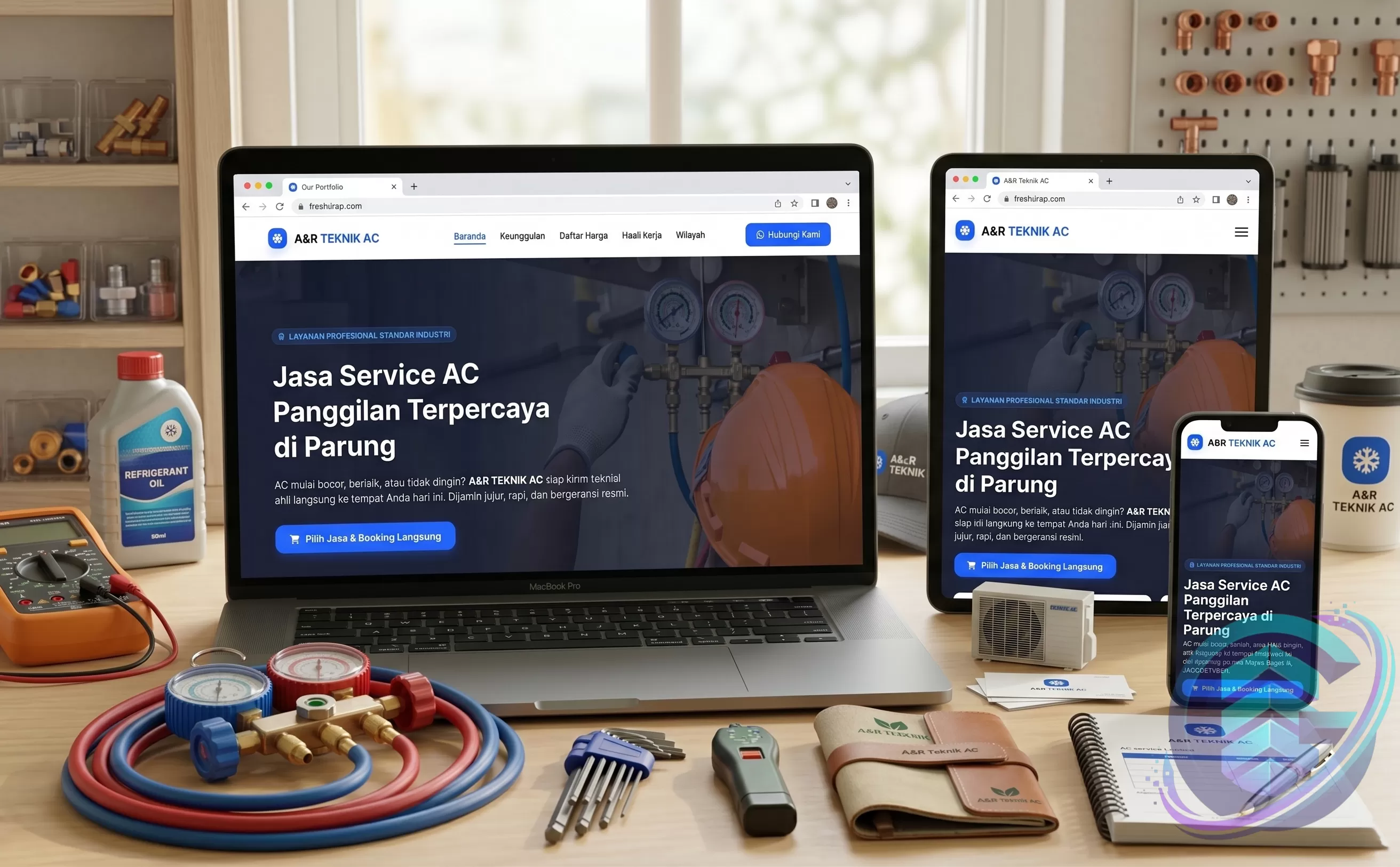AR Teknik AC Website Company Profile & Layanan Service AC